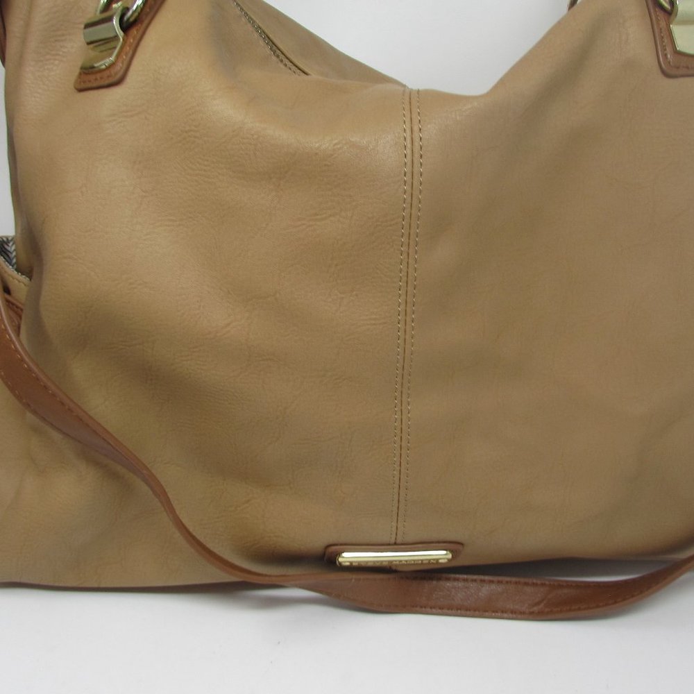 WOMEN LARGE TAN STEVE MADDEN DESIGNER TOTE BAG HANDBAG PURSE!